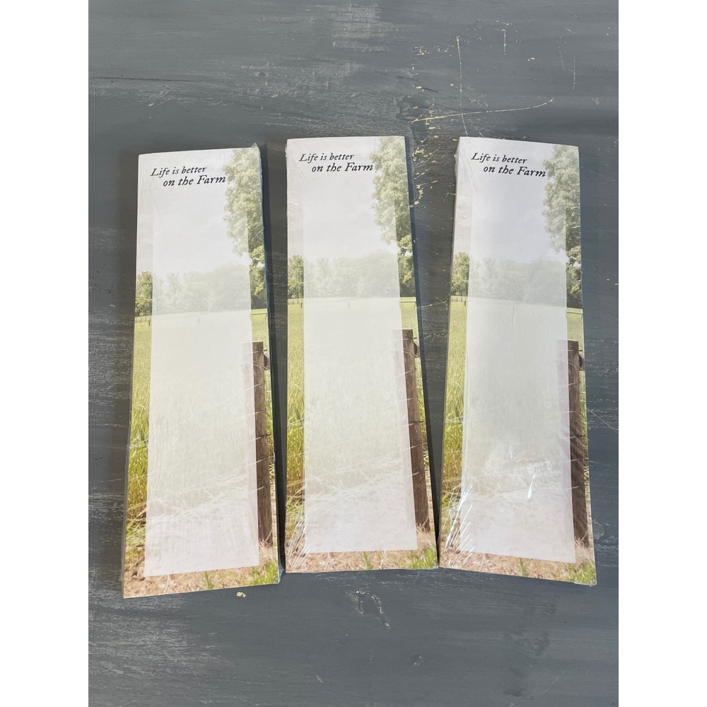 CWI Collection Farm Life Magnetic Notepad Set of 3 Life is better on the Farm